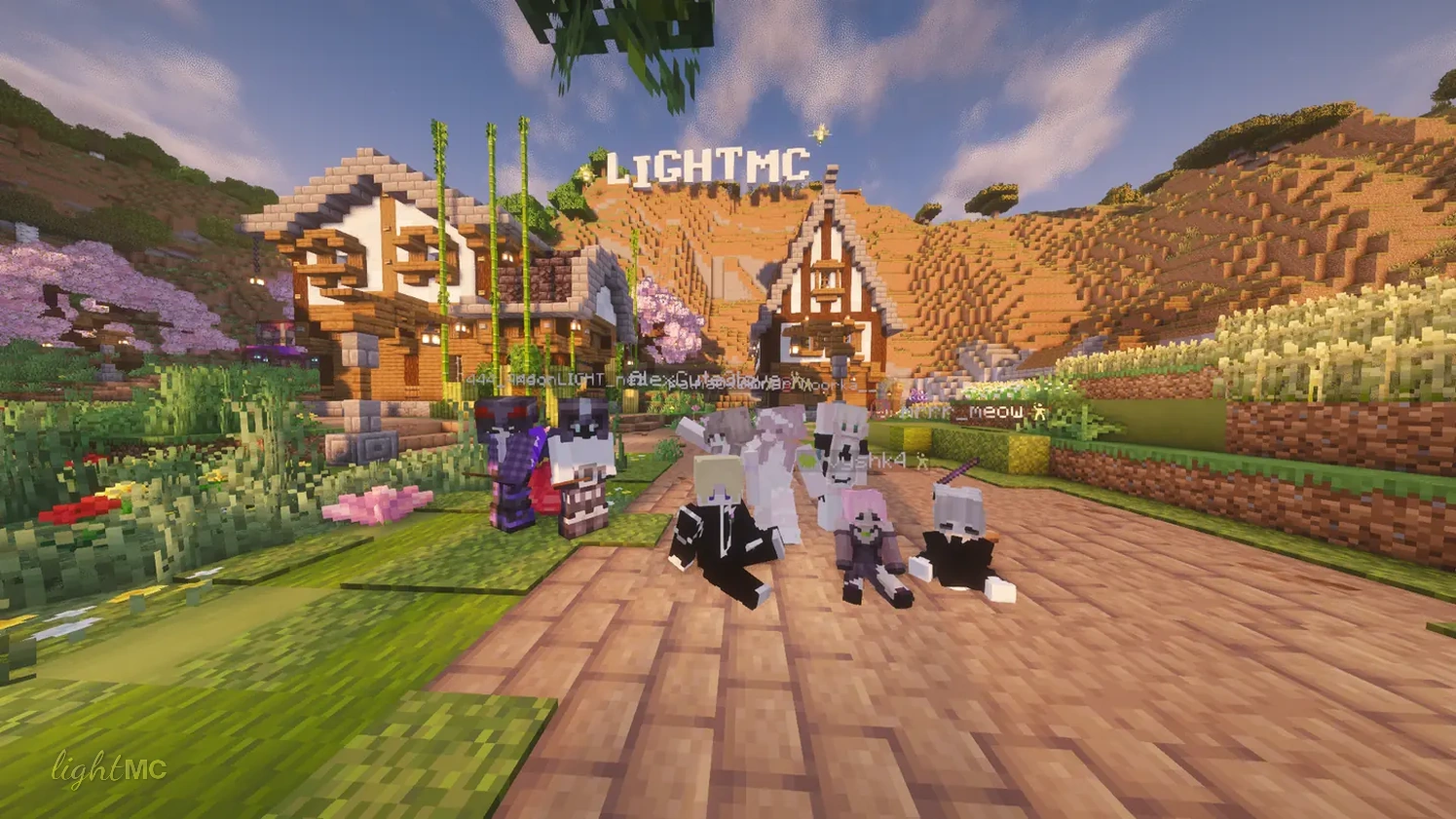 Игроки LightMC на спавне